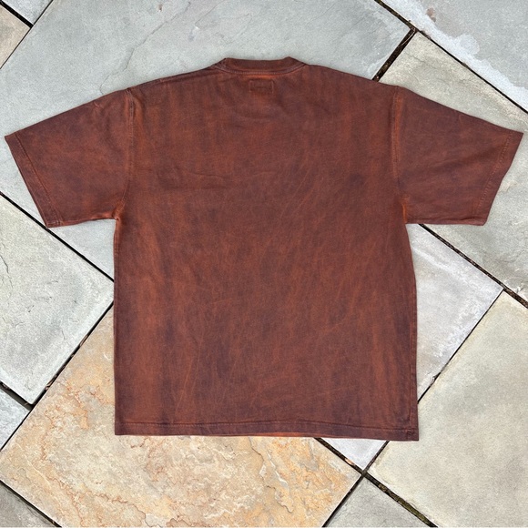 Vintage 90s Overdyed Brown Reworked Pocket T-Shirt - Picture 2 of 5